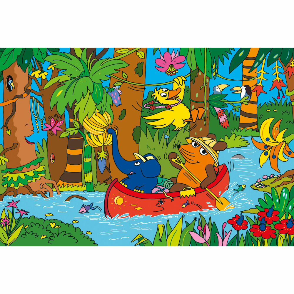 Schmidt Spiele The Mouse in the Jungle, 100 pieces, children's puzzle, children's puzzle, plug-in puzzle, 56313