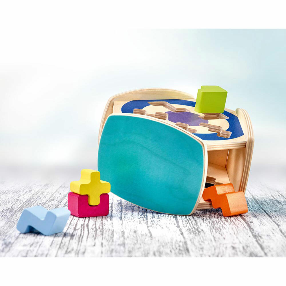 Selecta Spielzeug Sortino Sortierbox, Motorik, Kleinkindspiel, Kleinkindspielzeug, Holz, 16 cm, 62066