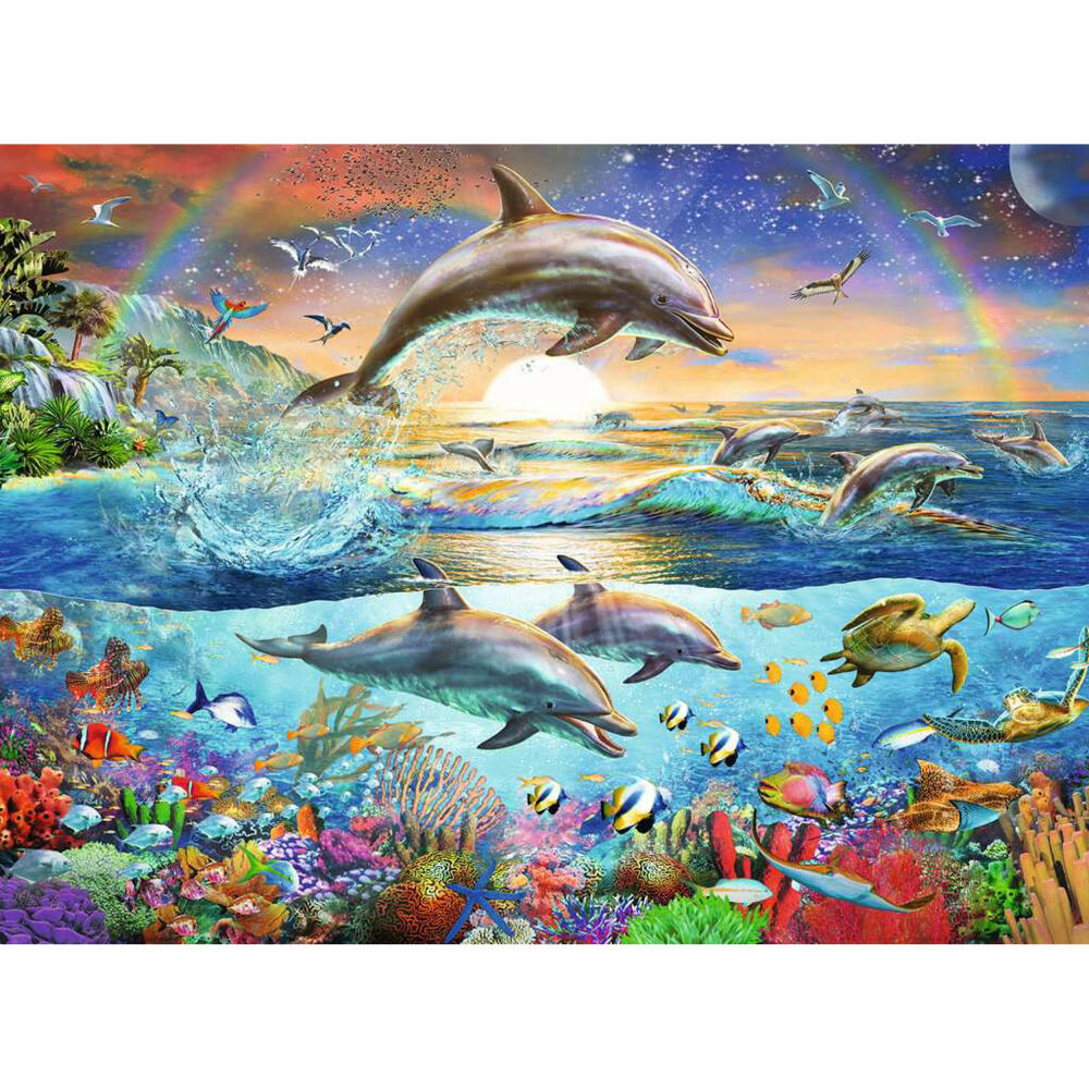 Ravensburger Kinderpuzzle Delfinparadies, Puzzle mit XXL-Teilen, 300 XXL Teile, 12895