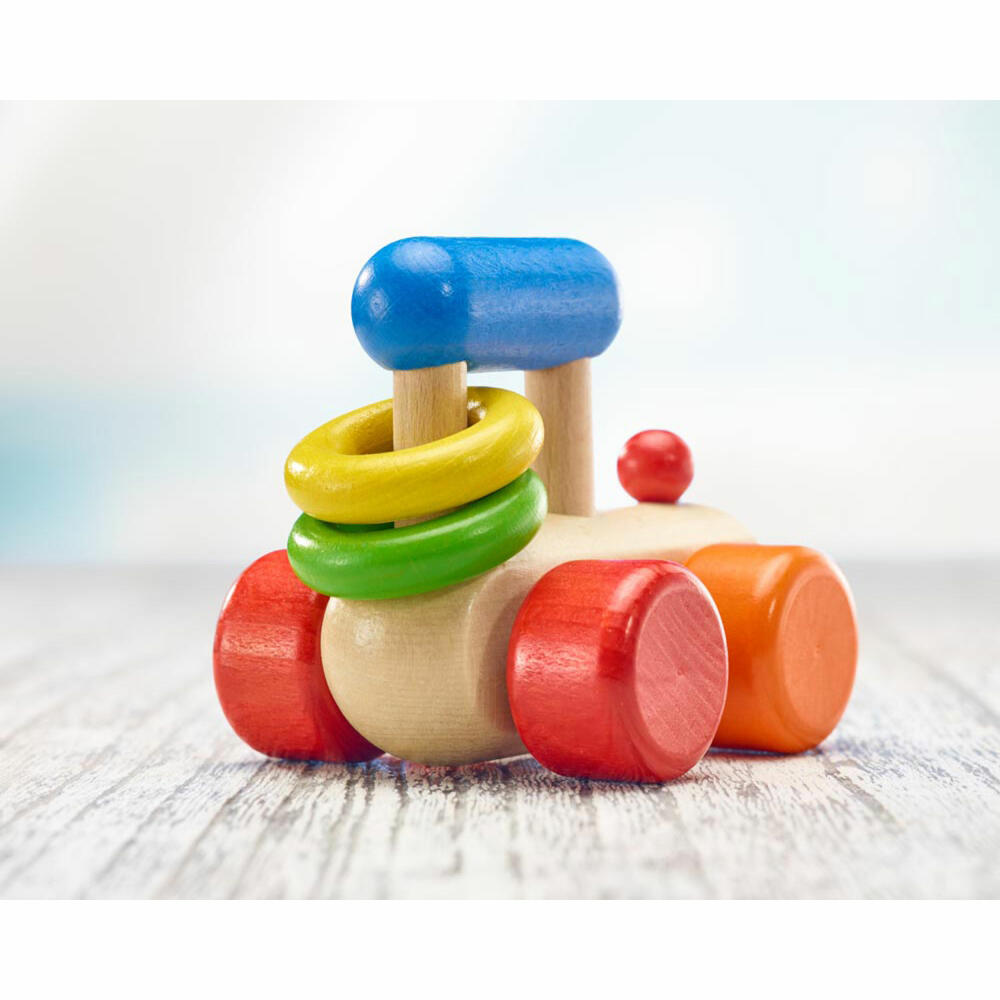 Selecta Spielzeug Rolina Lok-Greifling, Grasping Toy, Baby Game, Baby Toy, Wood, 8.5 cm, 61028