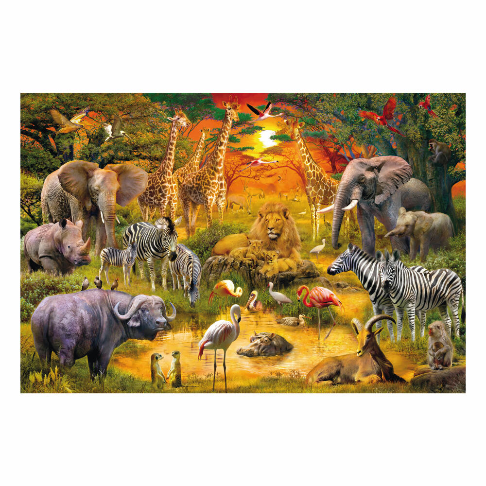 Schmidt Spiele Safari Animals in Africa, Children's Puzzle, 150 Pieces, Puzzle, Puzzle Game, Ages 7 and Up, 56195