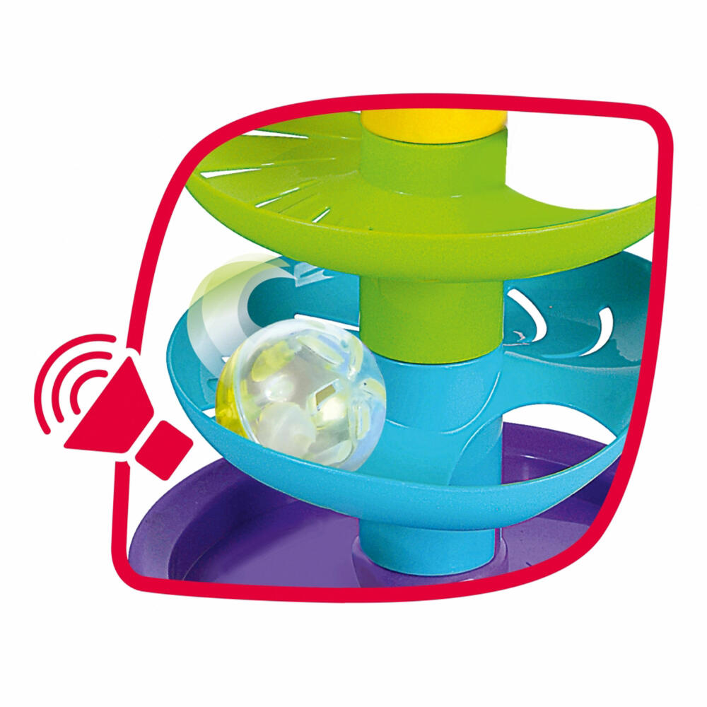 Simba ABC Regenbogen Kugelturm, Kugelbahn, Kullterturm, Spielzeug, ab 12 Monaten, 104010053