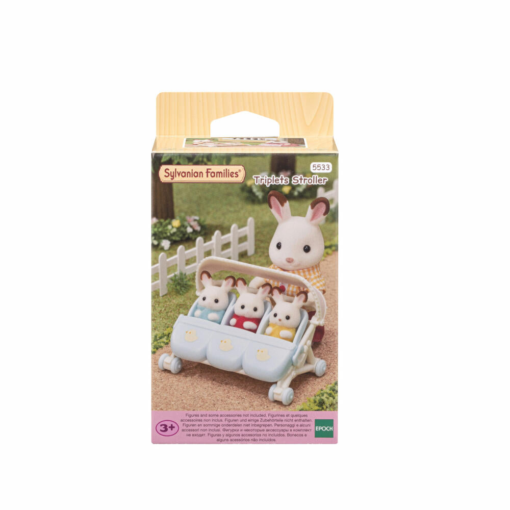 Sylvanian Families Triplets Stroller, Children's Cart, Buggy, Furniture, Accessories, 5533
