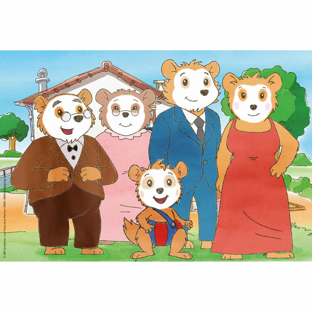 Schmidt Spiele Bobo Dormouse Friends and Family, Children's Puzzle, Children's Puzzle, Children's Puzzles, 3 x 24 Pieces, 56414