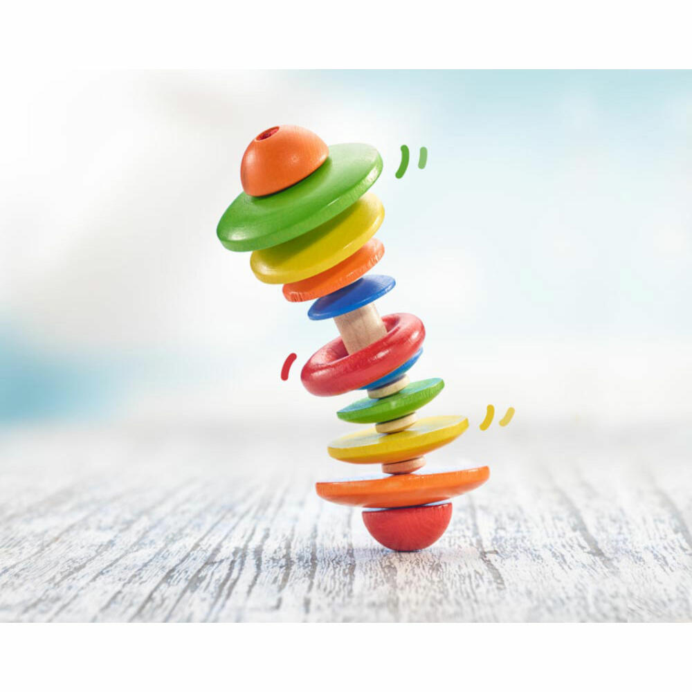 Selecta Spielzeug Tondelli Rolling Grasping Toy, Rattle, Baby Game, Baby Toy, Wood, 12 cm, 61042