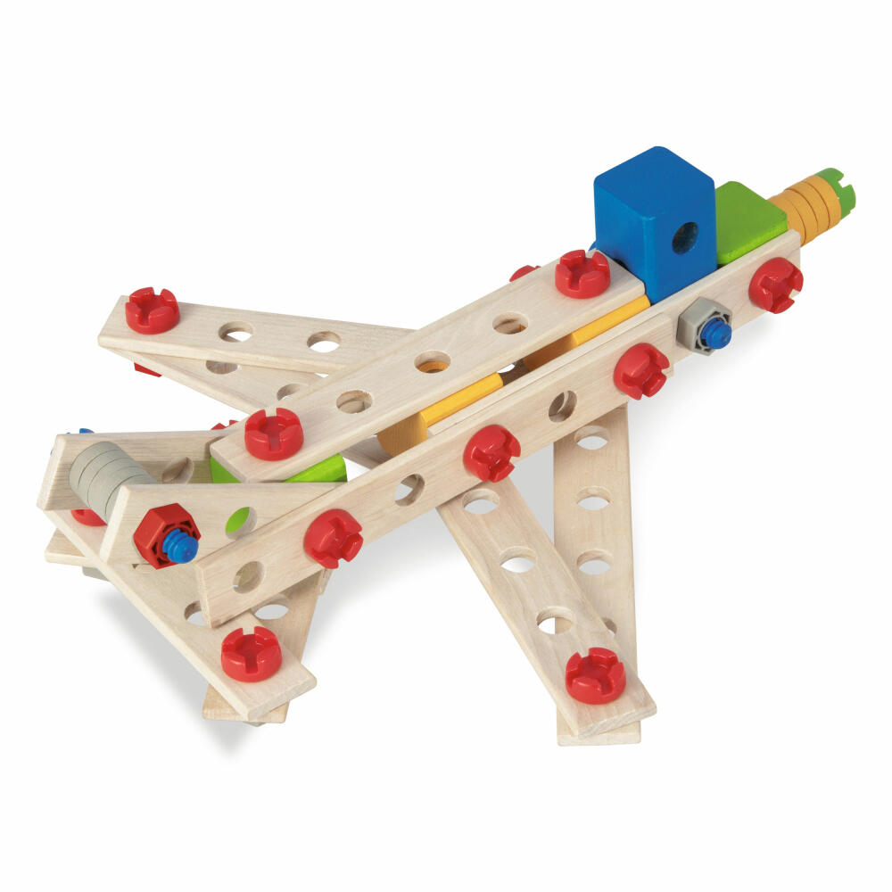 Eichhorn Constructor Helicopter Set, 225 pcs., Construction Kit, Building Set, Fighter Jet, Children's Toy, Wood, 100039098