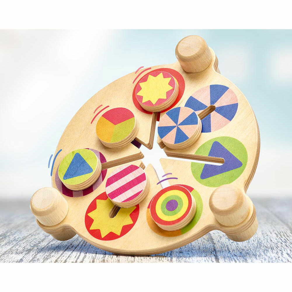Selecta toy color pusher, motor skills, toddler game, toddler toy, wood, 19 cm, 62013