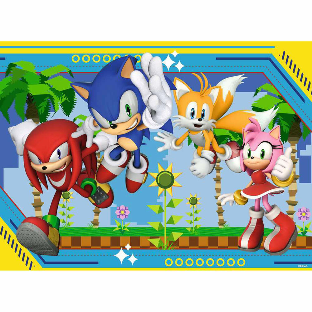 Ravensburger Nothing can stop Sonic, 100 pieces XXL, children's puzzle, children's puzzle, from 6 years, 12001134
