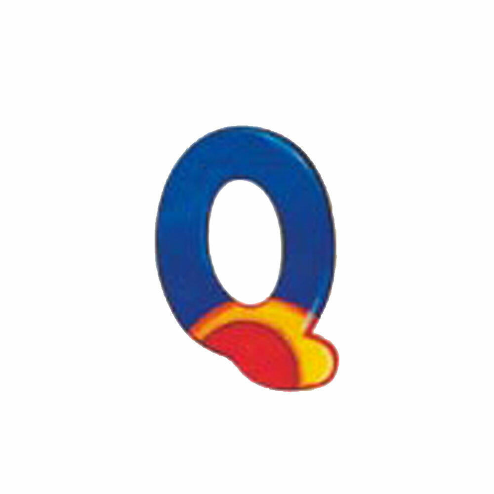 Selecta Toy Alphabet Q, Letter, Children's Room Decoration, Wooden Toy, Wood, 8 cm, 60917