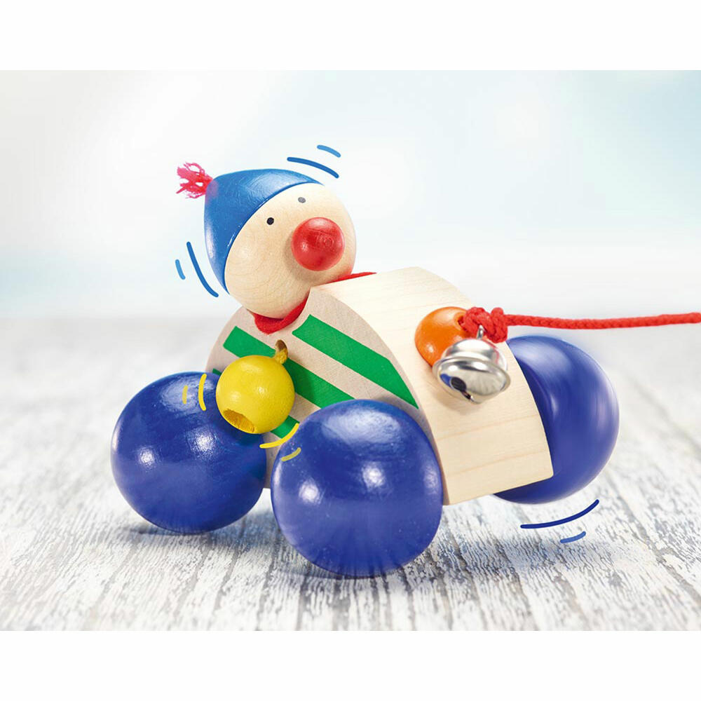 Selecta Spielzeug Autolino pull-along car, push toy, toddler game, toddler toy, wood, 11 cm, 62024