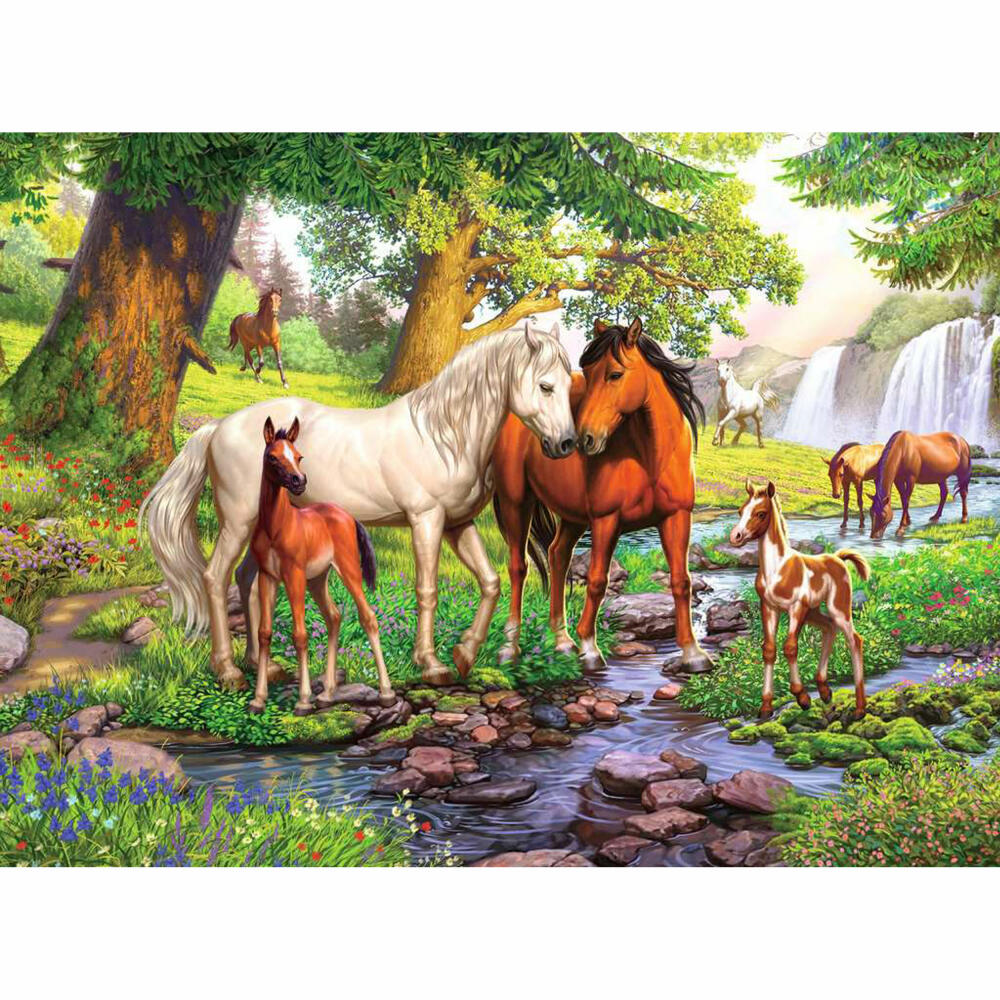 Ravensburger Kinderpuzzle Wildpferde am Fluss, Puzzle mit XXL-Teilen, 300 XXL Teile, 12904