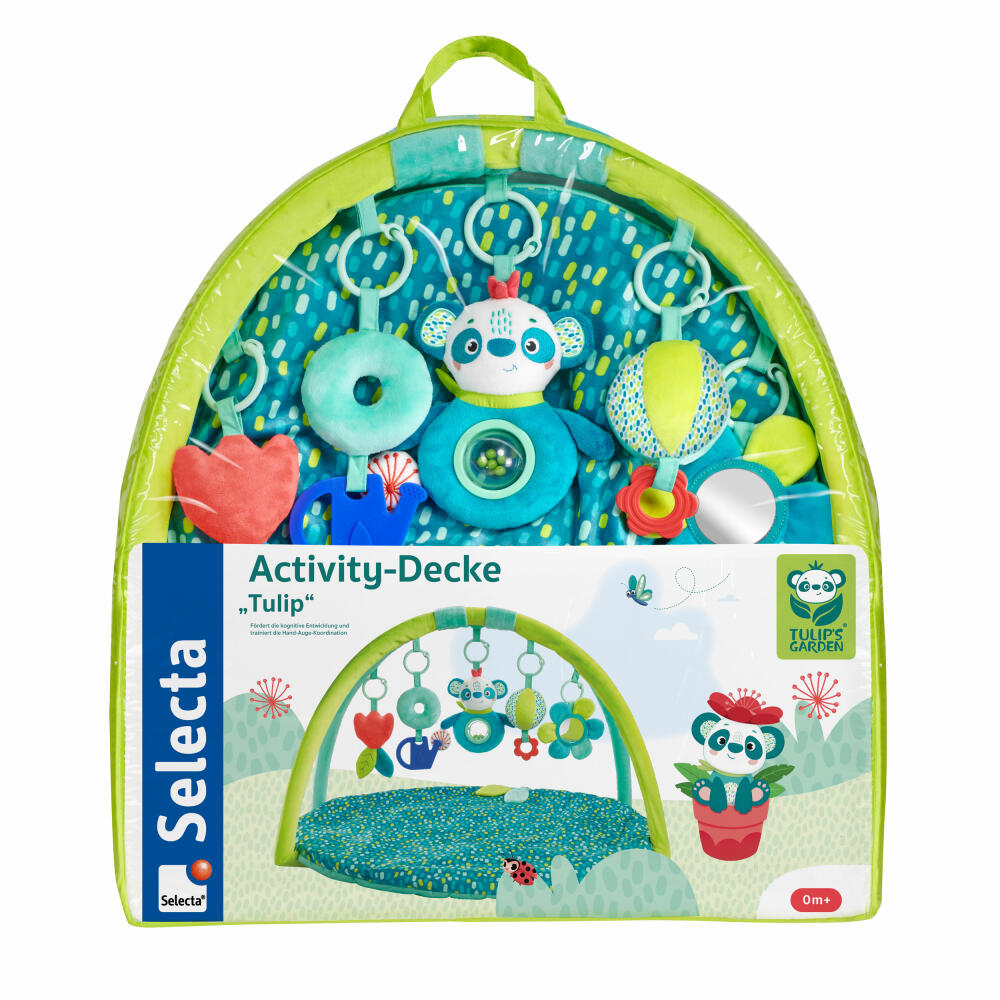 Selecta Tulips Garden Activity Blanket Tulip, Play Arch, Play Blanket, Adventure Blanket, Play Mat, 83 cm, 61078