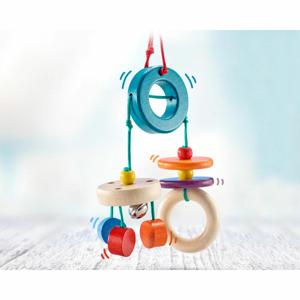 Selecta toy Klappadu mini trapeze, play equipment, baby game, baby toy, wood, 19 cm, 61045