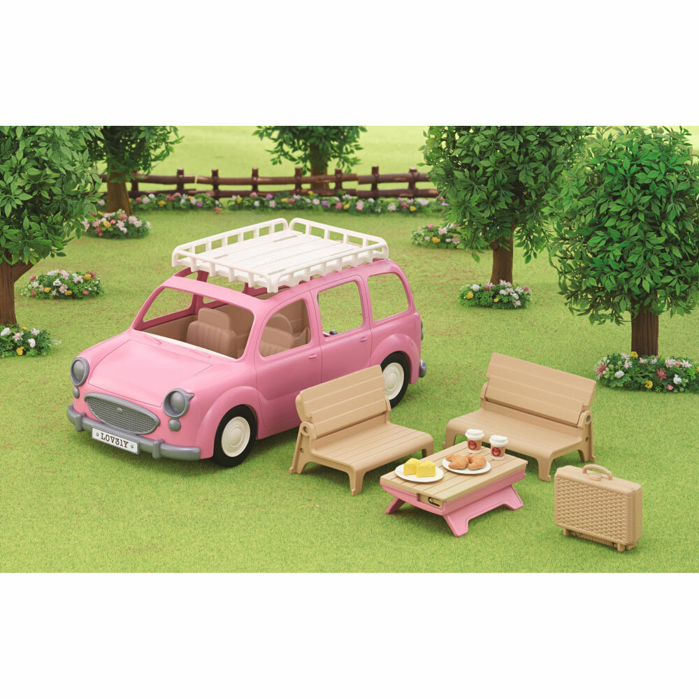 Sylvanian Families Family Car with Picnic Accessories, Family Car, Vehicle, Picnic, 5535