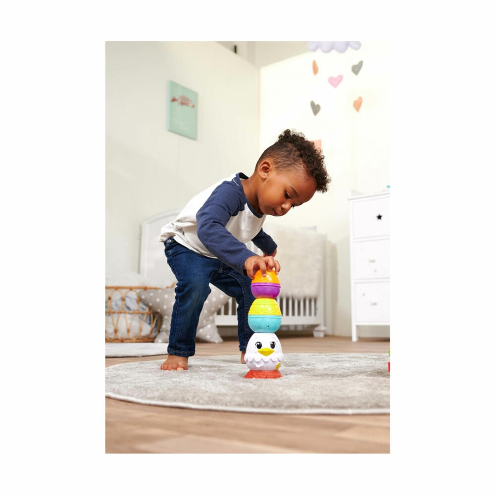 Simba ABC Stapelhühnchen, Stapelspiel, Stapelspielzeug, Spiel, ab 12 Monaten, 104010184
