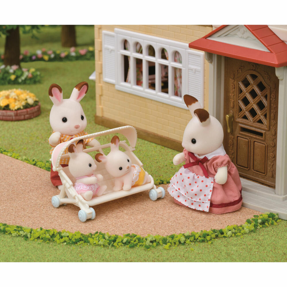 Sylvanian Families Triplets Stroller, Children's Cart, Buggy, Furniture, Accessories, 5533