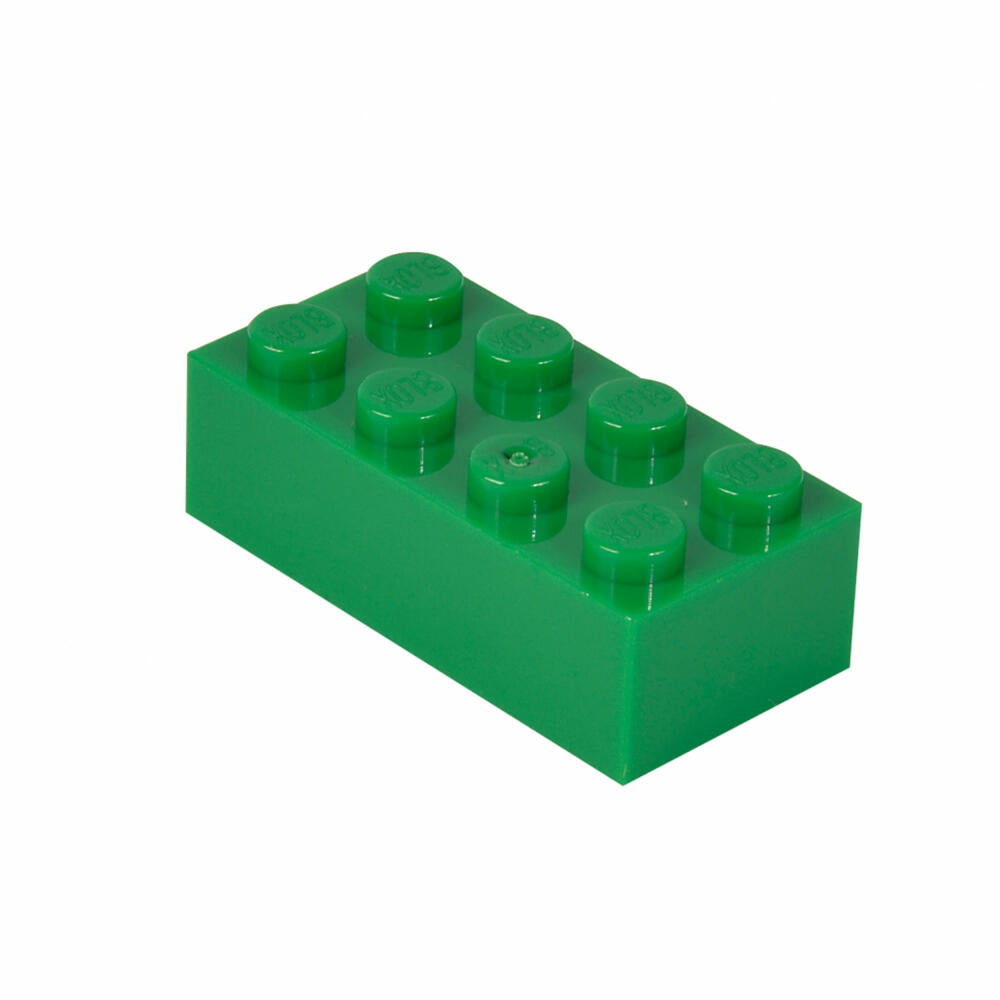 Simba Blox 100 Green 8-Piece Bricks in a Tin, Building Blocks, Interlocking Bricks, Toys, Compatible with Well-Known Building Bricks, 100 Pieces, 104114542