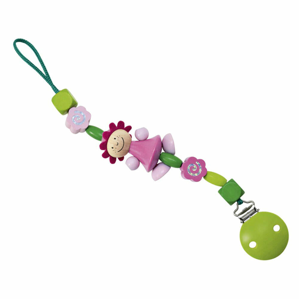 Selecta Spielzeug Rosali pacifier chain, pacifier chain, baby game, baby toy, wood, 21 cm, 61021