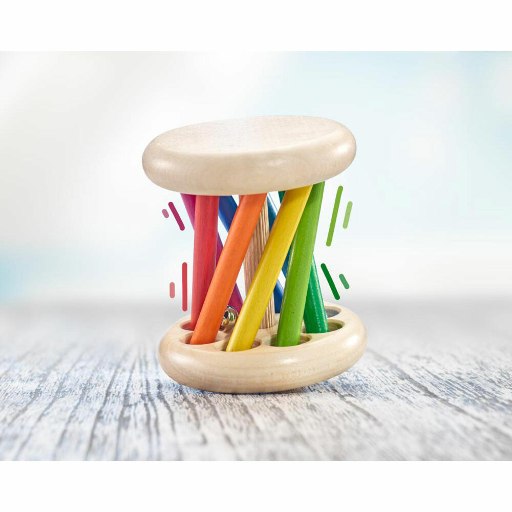 Selecta Spielzeug Mikado grasping toy, rattle, baby game, baby toy, wood, 8.5 cm, 61034
