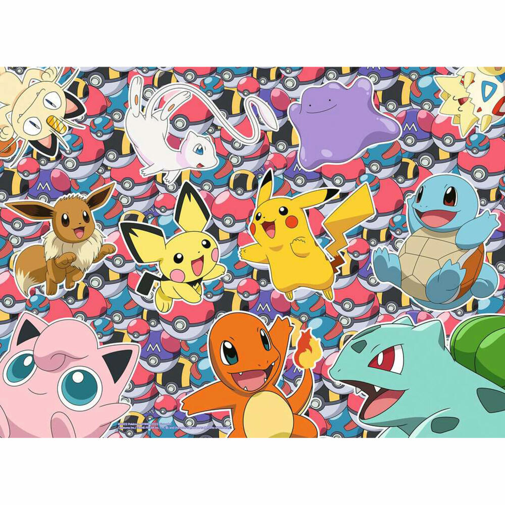Ravensburger Pokemon Ready to Fight!, Puzzle, Children's Puzzle, Board Game, Children, 100 Pieces XXL, 13338