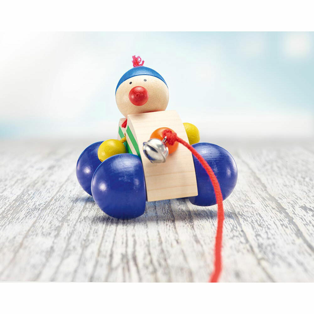 Selecta Spielzeug Autolino pull-along car, push toy, toddler game, toddler toy, wood, 11 cm, 62024
