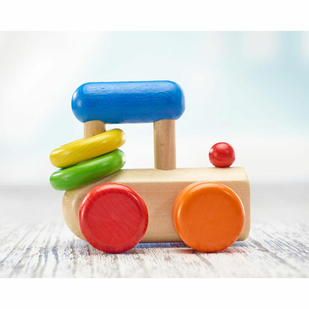 Selecta Spielzeug Rolina Lok-Greifling, Grasping Toy, Baby Game, Baby Toy, Wood, 8.5 cm, 61028