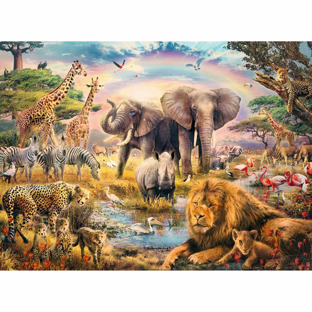 Ravensburger Kinderpuzzle Afrikanische Savanne, Puzzle mit XXL-Teilen, 100 XXL Teile, 13284