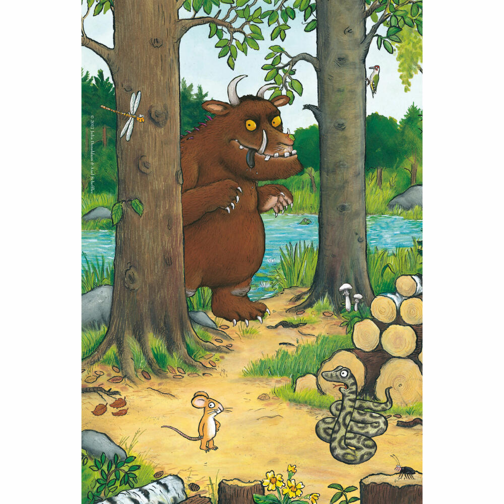 Schmidt Spiele Grüffelo Wer hat Angst vorm Grüffelo, Kinderpuzzle, 3 x 48 Teile, Puzzle, Puzzlespiel, Ab 4 Jahren, 56211