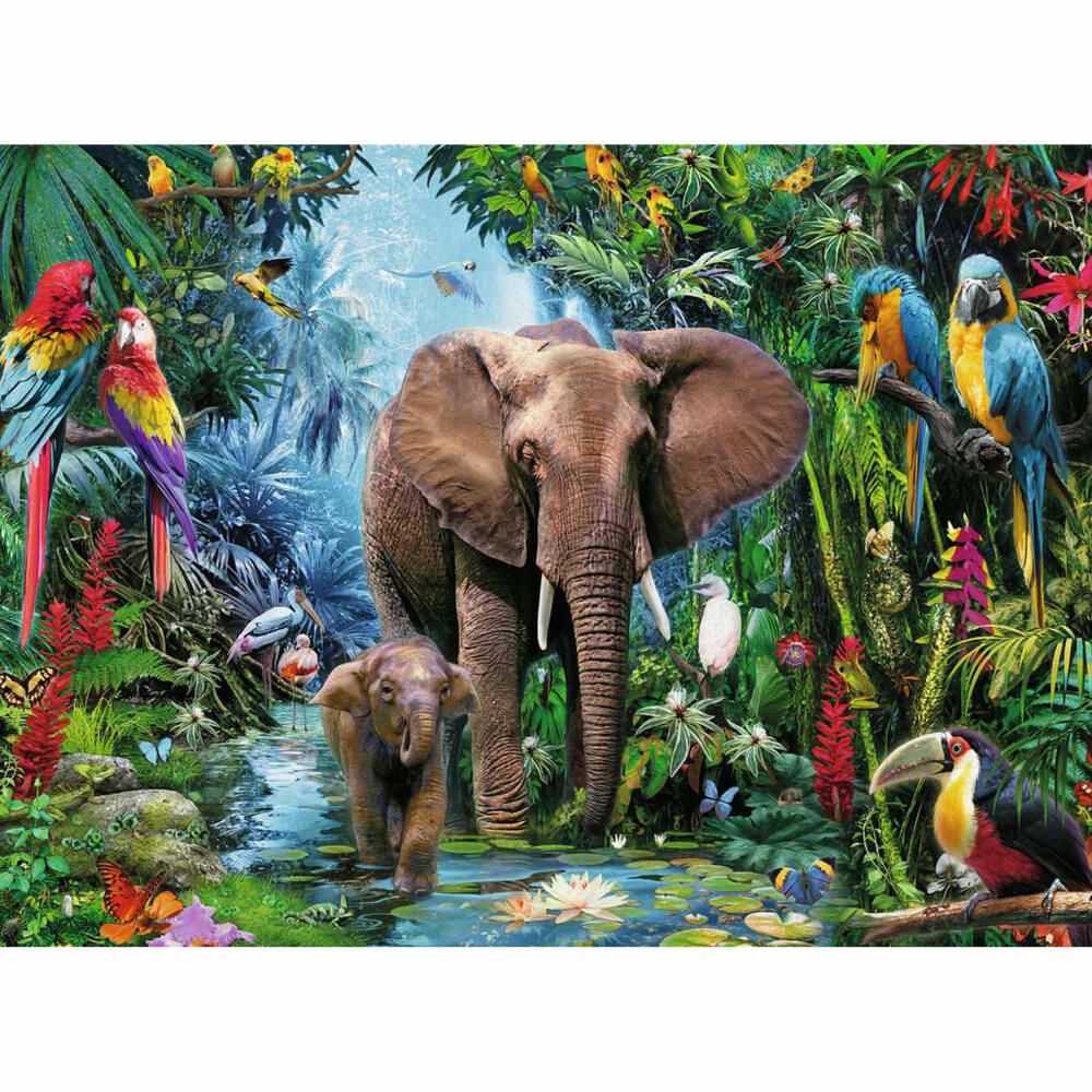Ravensburger Kinderpuzzle Dschungelelefanten, Puzzle mit XXL-Teilen, 150 XXL Teile, 12901