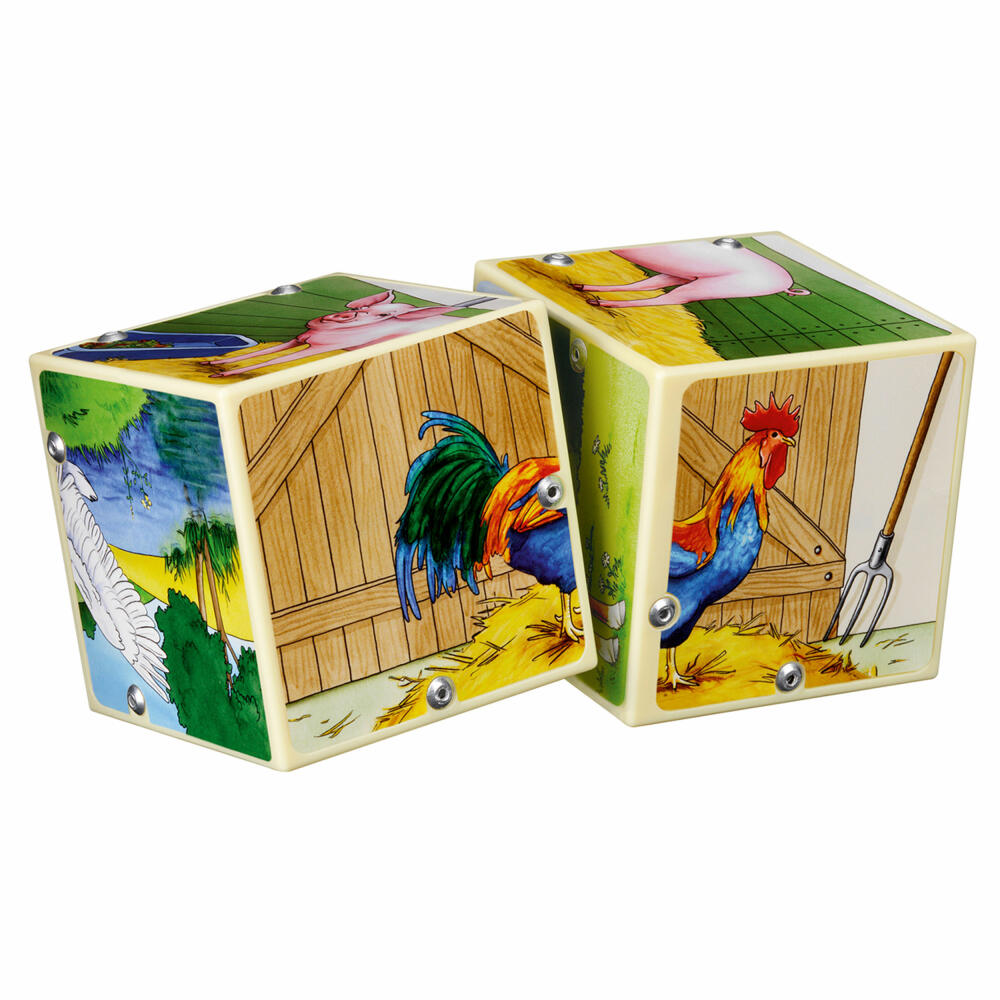 KOSMOS Kinderspiele Soundwürfel Bauernhof, Würfel mit Geräuschen, zur Förderung von Feinmotorik und Beobachtungsvermögen, Nachahmung von Geräuschen, ab 2 Jahren, 697365
