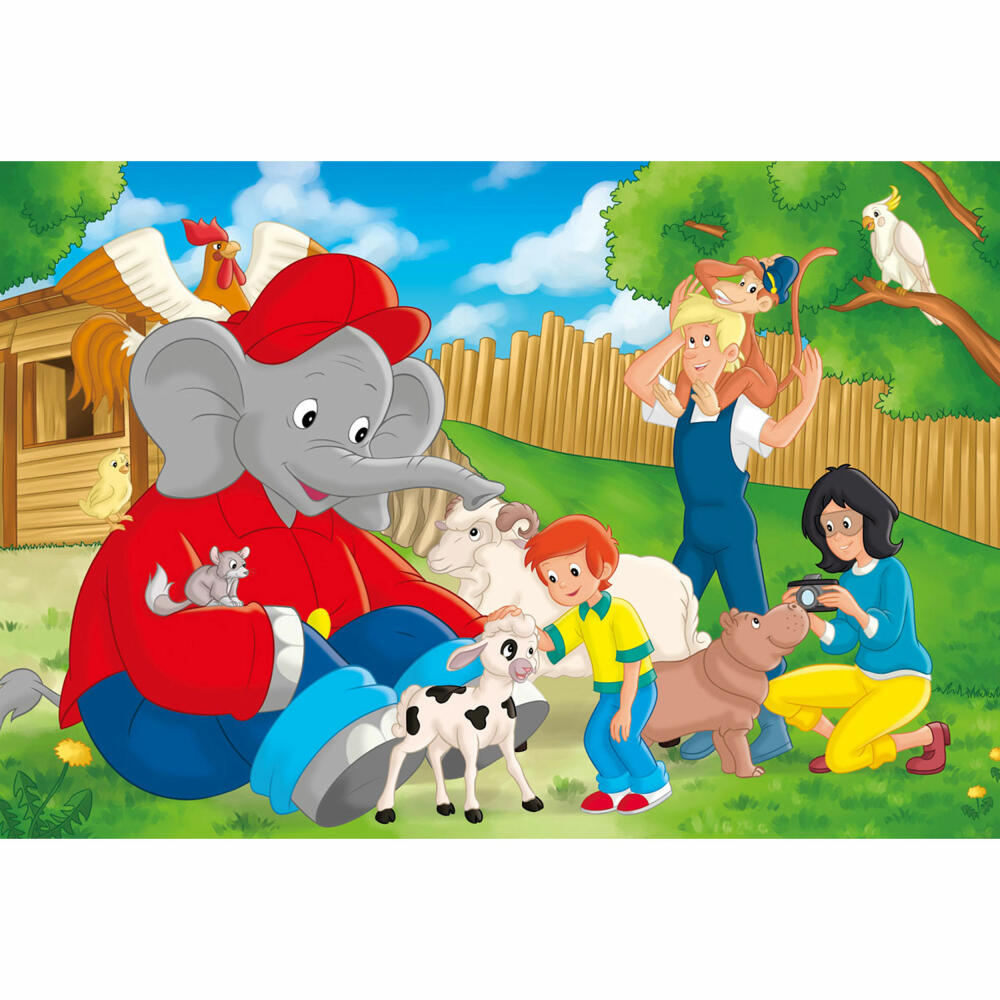 Schmidt Spiele Bejamin Blümchen Im Zoo, Kinderpuzzle, Kinder Puzzle, Kinderpuzzles, 3 x 24 Teile, 56400