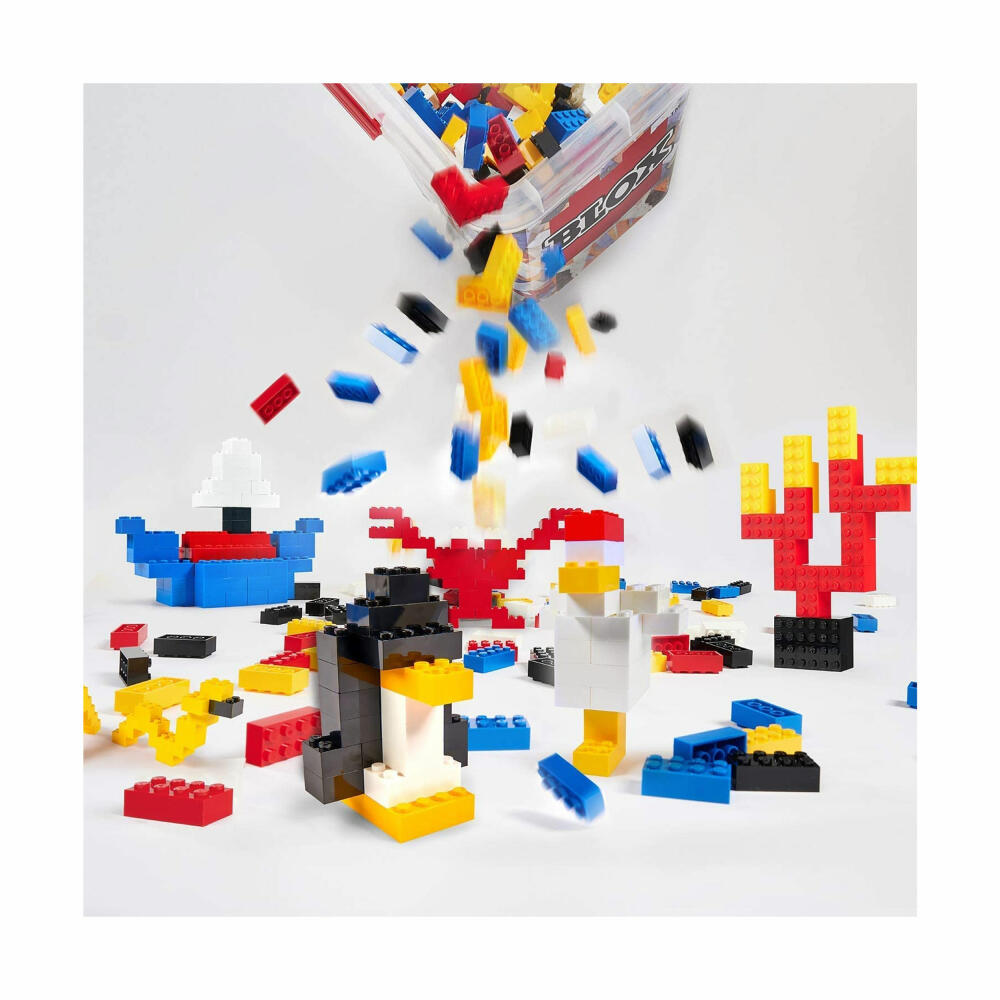 Simba Blox Bucket 300, 8-piece colored bricks in a can, building blocks, children's toys, 300 pieces, 104114202