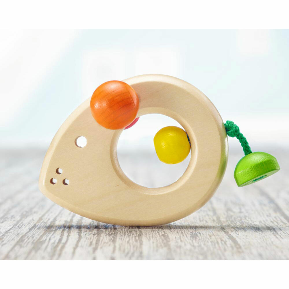 Selecta Spielzeug Topino Mouse Grasping Toy, Grasping Toy, Baby Game, Baby Toy, Wood, 8 cm, 61030