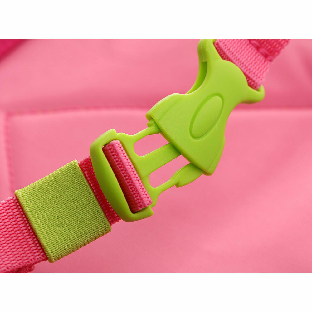 sigikid Rucksack Groß Fee Florentine, Kinderrucksack, Mädchenrucksack, Kinder Tasche, Mädchen, Nylon, Grün / Pink, 2.9 L, 24452