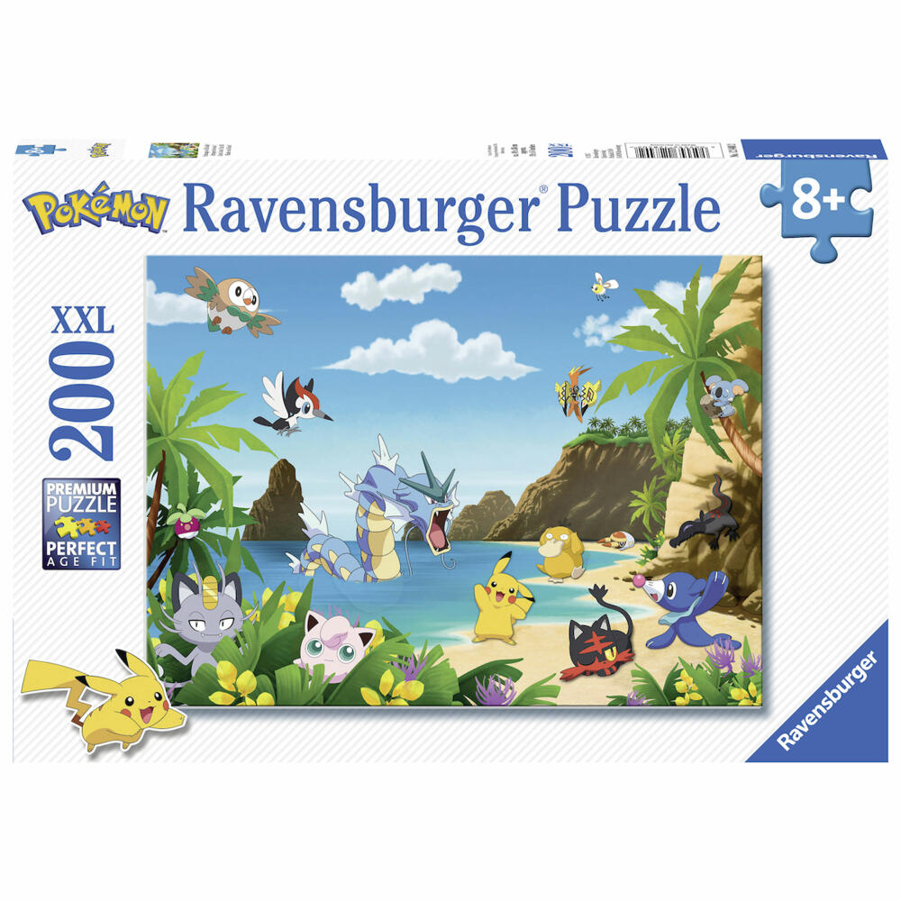 Ravensburger Catch them all!, Pokemon Puzzle, Children's Puzzle, Children's Puzzles, 200 pieces XXL, 12840