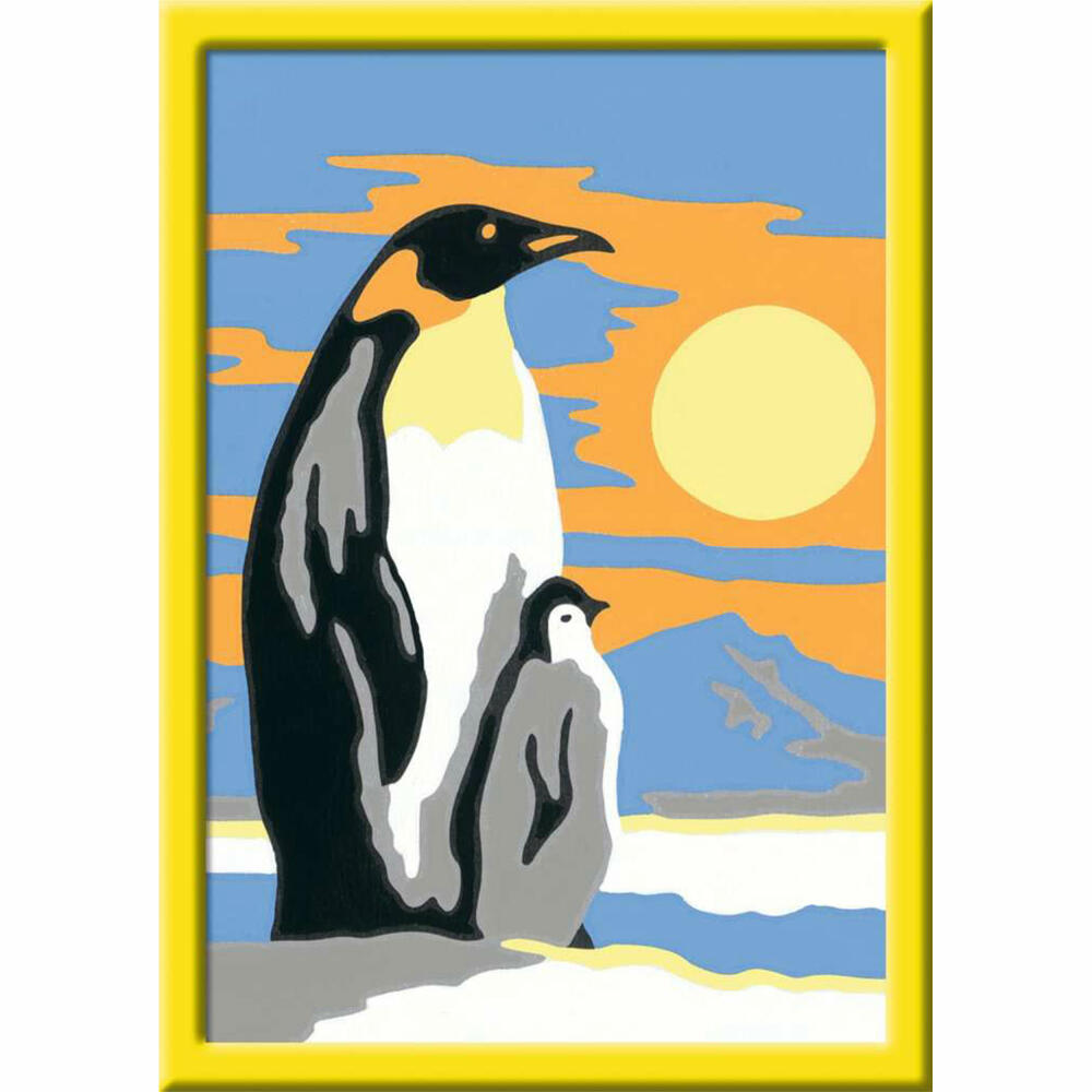 Ravensburger Malen nach Zahlen Süße Pinguine D, Mal-Set für Kinder, 28466