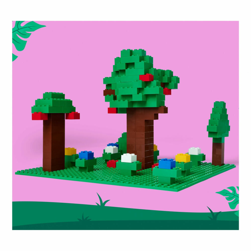 Simba Blox building plate, set of 4, base for building blocks, base plate, compatible with well-known game pieces, 25 x 25 cm, 104114556