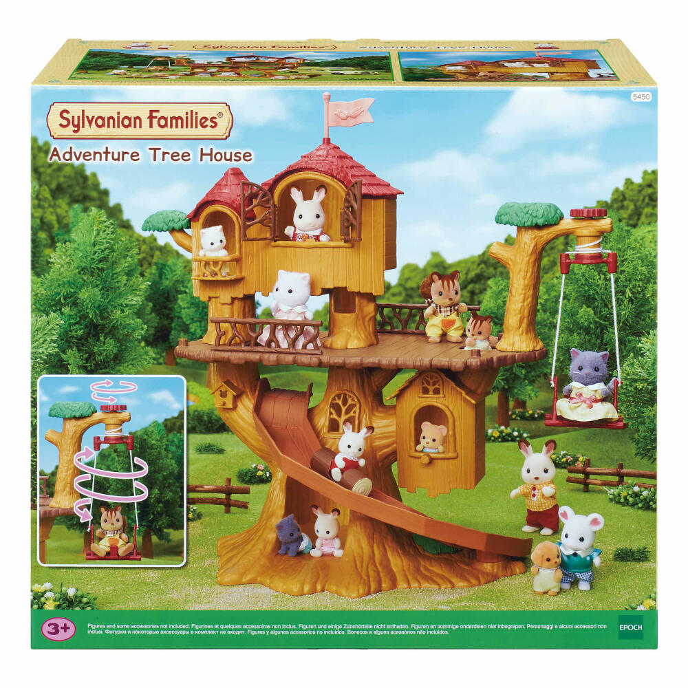 Sylvanian Families Adventure Treehouse, Tree Hut, Swing, Slide, Toys, Holiday, 5450