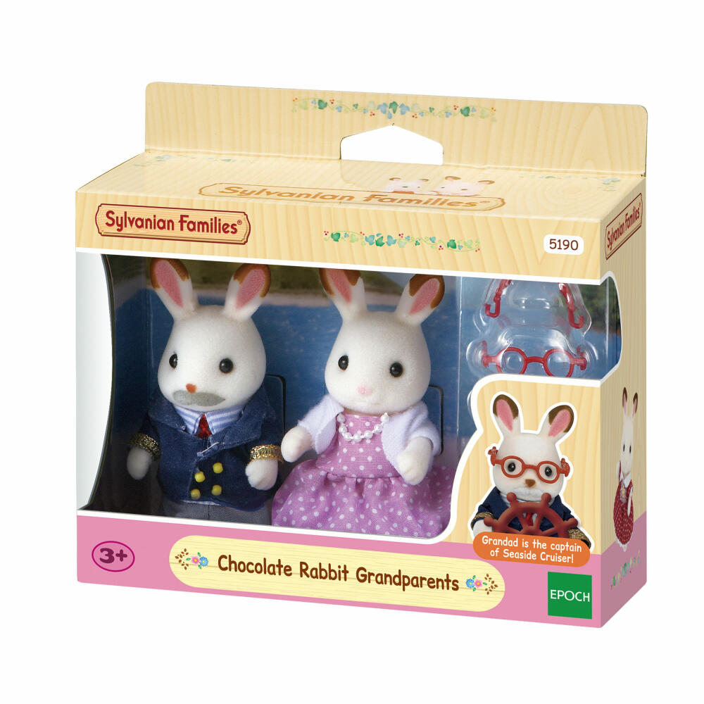 Sylvanian Families Schokoladenhasen Großeltern, Spielfiguren, Figuren, Spielzeug, Kinder, 5190