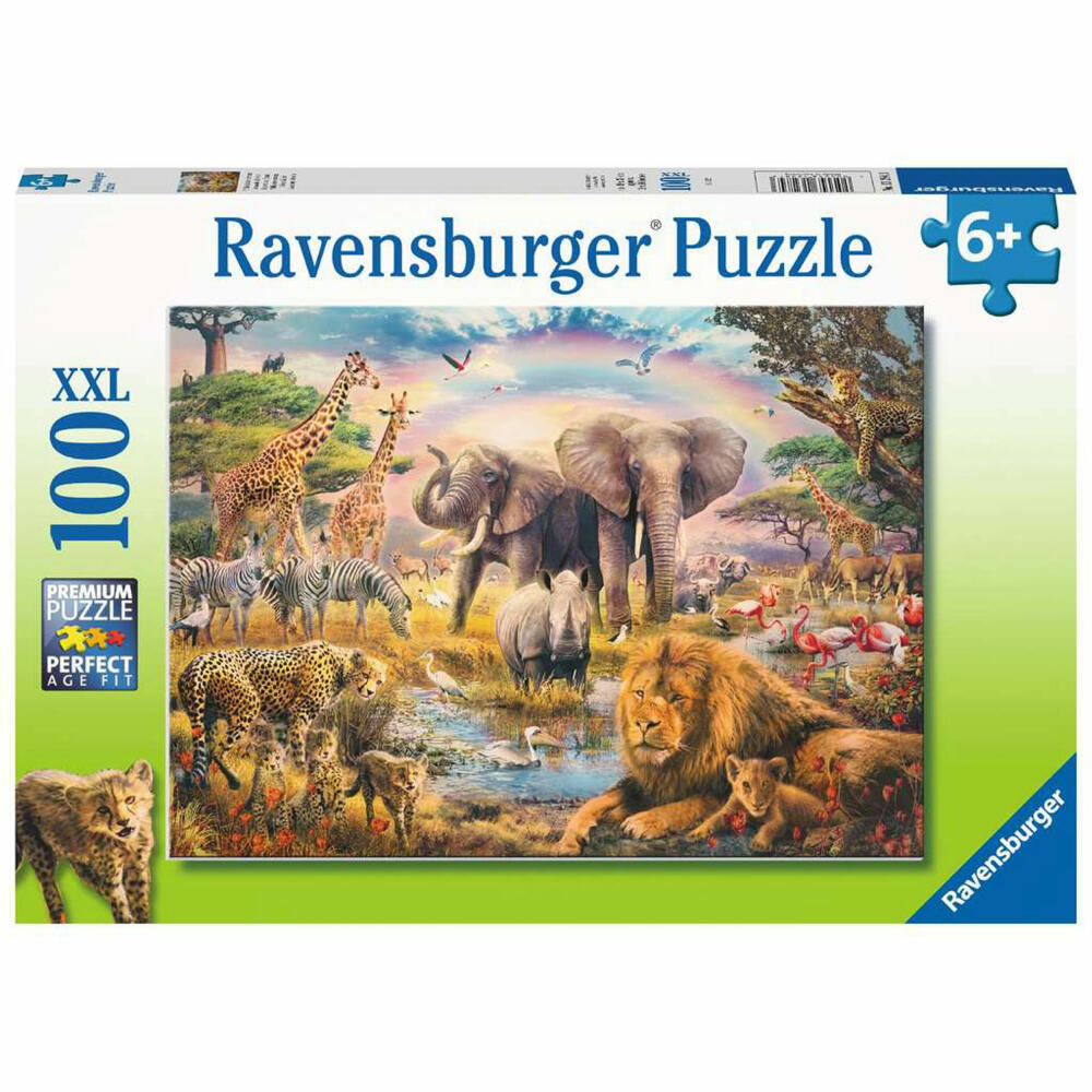 Ravensburger Kinderpuzzle Afrikanische Savanne, Puzzle mit XXL-Teilen, 100 XXL Teile, 13284