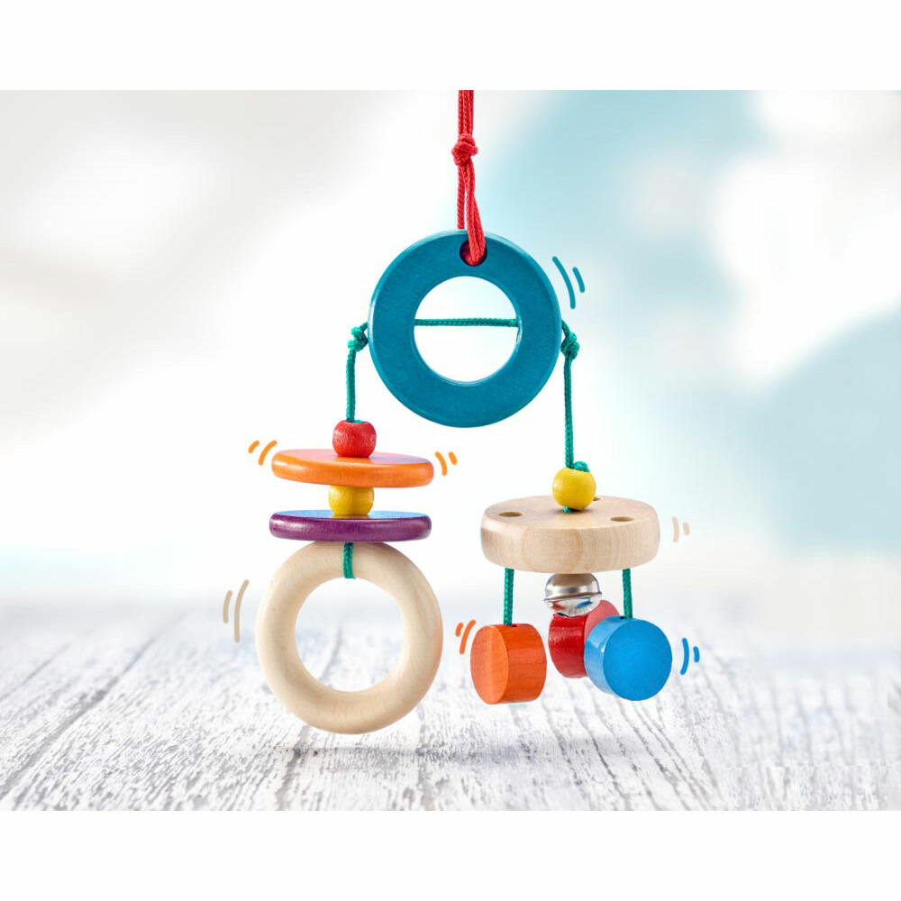 Selecta toy Klappadu mini trapeze, play equipment, baby game, baby toy, wood, 19 cm, 61045
