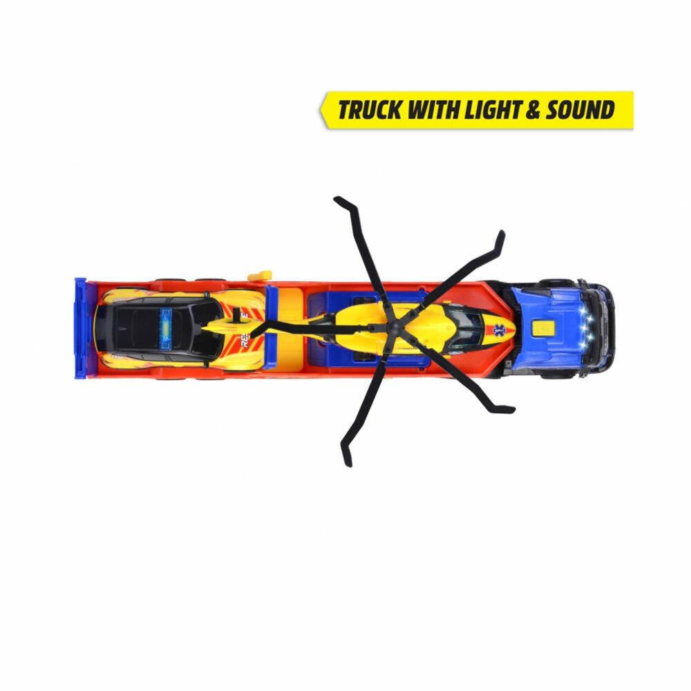Dickie Toys Rescue Transporter, Transporter, Helicopter, Car, Toy, 203717005