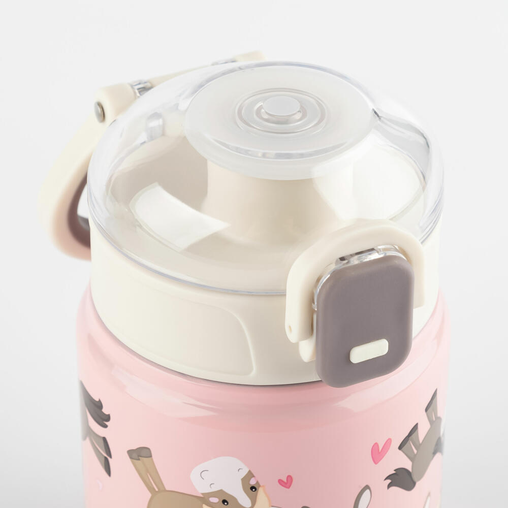 sigikid drinking bottle pony, children's drinking bottle, children's bottle, water bottle, stainless steel / plastic, 400 ml, 25318