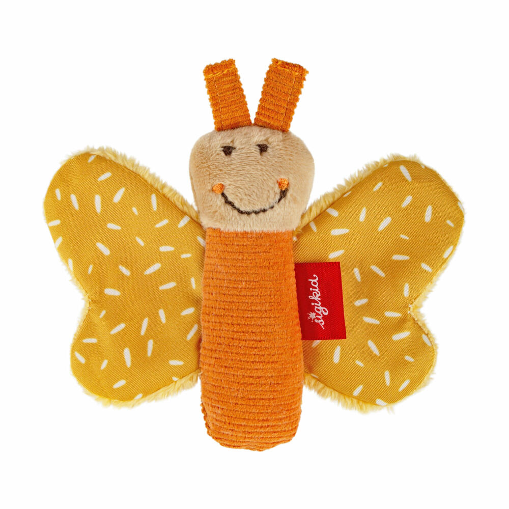 sigikid Red Stars Greifling Schmetterling Yellow, Greifspielzeug, Knisterfolie, Polyester, Gelb, 43369