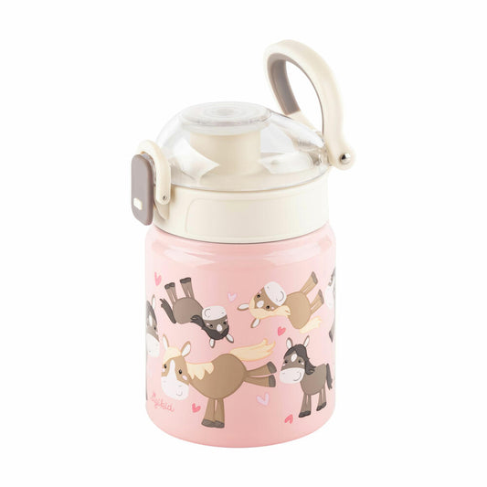 sigikid drinking bottle pony, children's drinking bottle, children's bottle, water bottle, stainless steel / plastic, 400 ml, 25318
