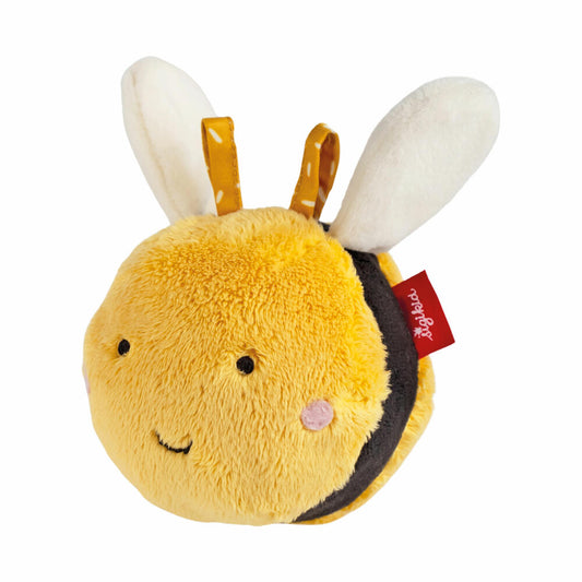 sigikid Active Ball Bee Children's Colorful, Softball, Play Ball, Rattle, Toy, Polyester, Red, Ø 9 cm, 42902