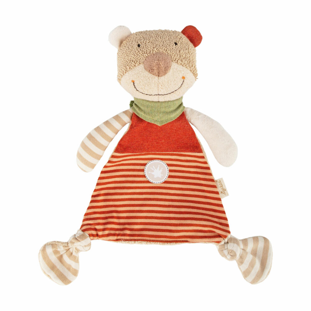 sigikid Schnuffeltuch Bär braun gestreift Vanilla, Schmusetuch, Kuscheltuch, Babytuch, Baumwolle, Braun, 39954