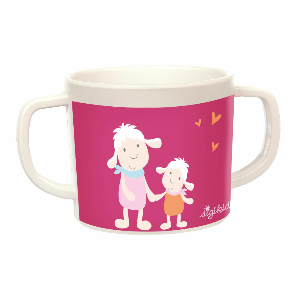 sigikid Schnuggi Tasse Schaf, Henkeltasse, Becher, Kinder, rPET, Pink, 300 ml, 25420