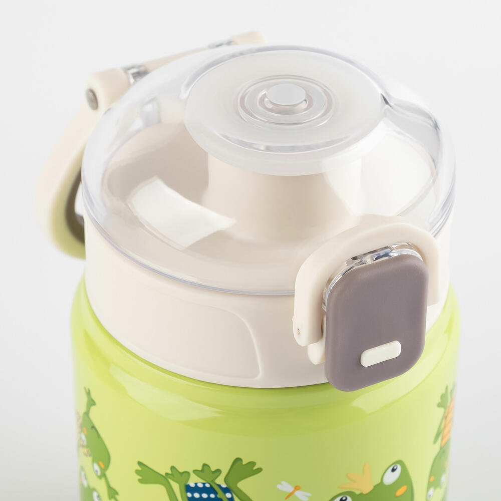 sigikid Trinkflasche Frosch, Kindertrinkflasche, Kinder Flasche, Wasserflasche, Edelstahl / Kunststoff, 400 ml, 25320