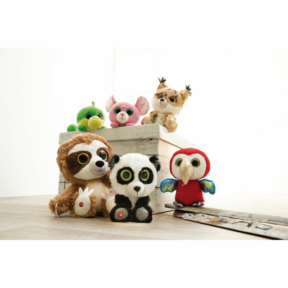 NICI cuddly toy GLUBSCHIS parrot Pelotti dangling, plush toy, dangling, stuffed toy, 15 cm, 49293
